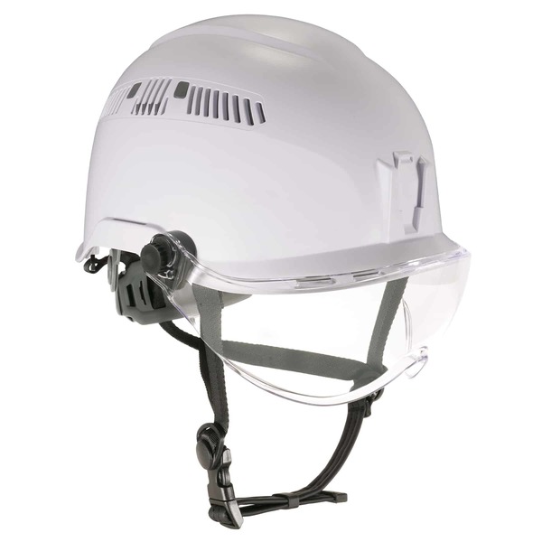 Skullerz By Ergodyne 8975V Anti-Fog Clear Lens White Class C Safety Helmet with Visor 8975V